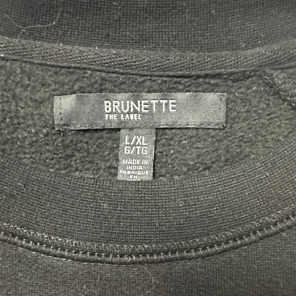 Brunette The Label Black Sweater with Rose Gold Text - Picture 3 of 5